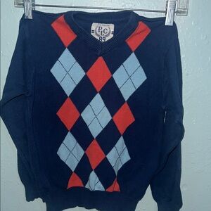 1989 Place V-Neck Jacket Blue and Red